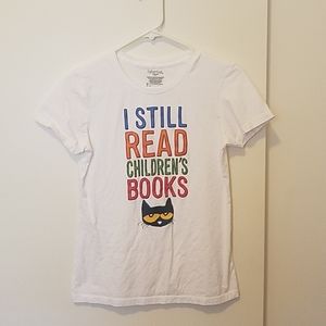 Pete the cat white T-shirt, size Medium